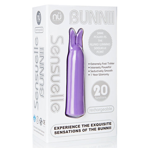 Sensuelle Bunnii 20 Function Rabbit Vibe Bullet Vibrator - Purple