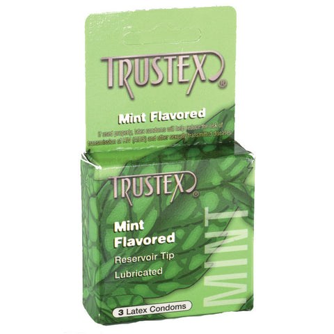 Trustex Flavored Latex Lubricated Condoms - Mint (3-Pack)