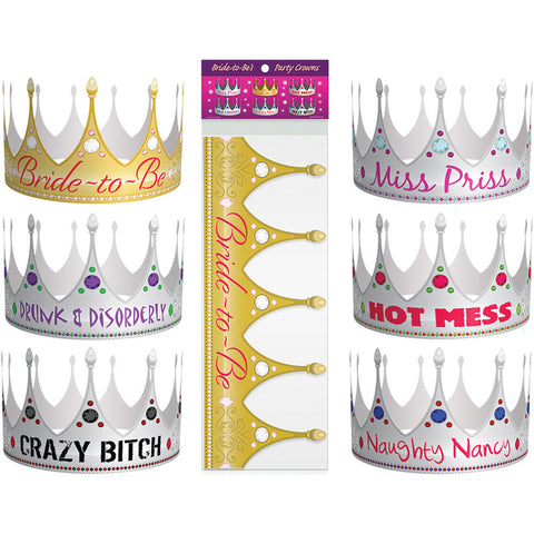 Bride To Be Party Crowns 6-Pack
