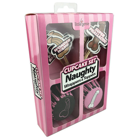 Cupcake Wrappers and Topper Set - Naughty
