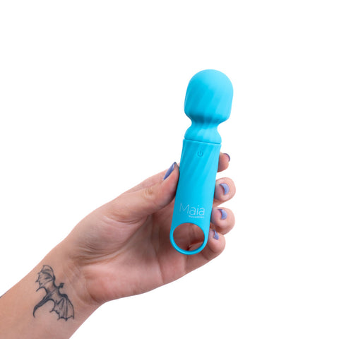 Maia Toys VIBELITE Dolly Rechargeable Vibrator Mini Wand Massager - BLUE