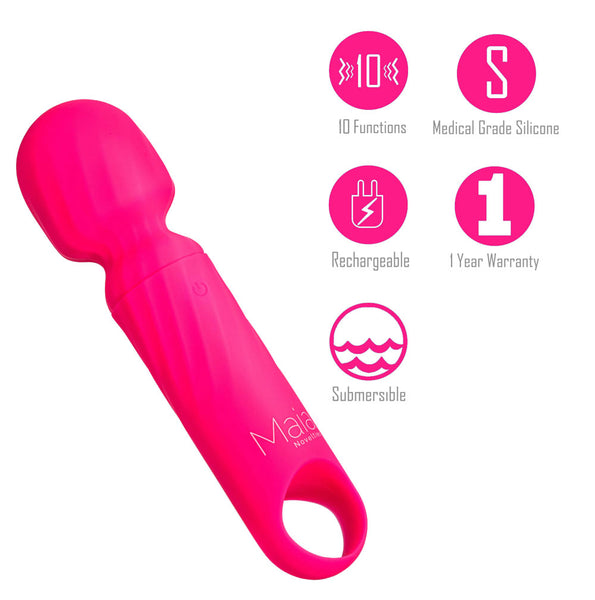 Maia Toys VIBELITE Dolly Rechargeable Vibrator Mini Wand Massager - PINK