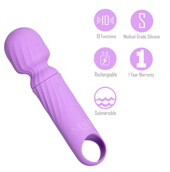 Maia Toys VIBELITE Dolly Rechargeable Vibrator Mini Wand Massager - PURPLE