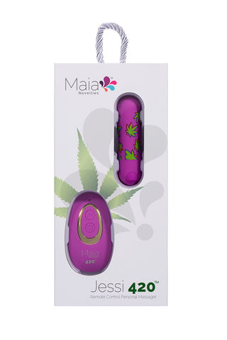 JESSI 420 PURPLE Remote Rechargeable Super Charged Mini Bullet