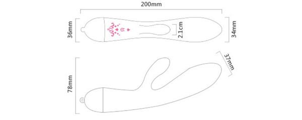 ZALO USA Rosalie Rabbit Vibrator Bright Red