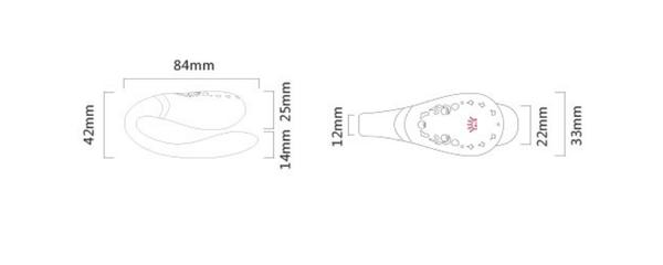 ZALO USA FanFan Couples Massager Bluetooth Bright Red