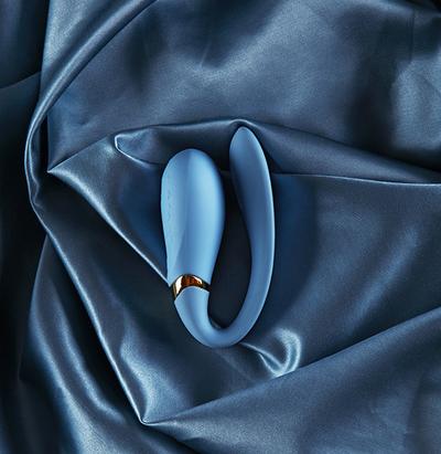 ZALO USA FanFan Couples Massager Royal Blue