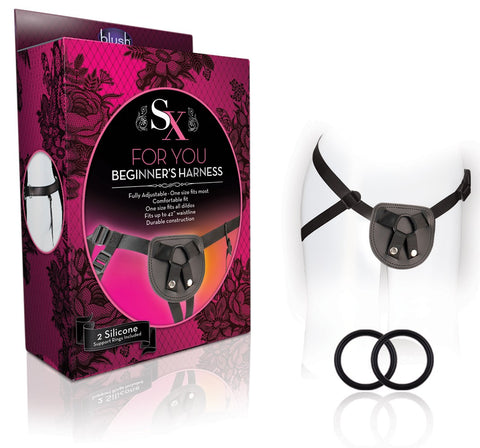 SX For You Beginner's Strap-On Harness Only Fully Adjustable One Size Fits Most to 42" Waist