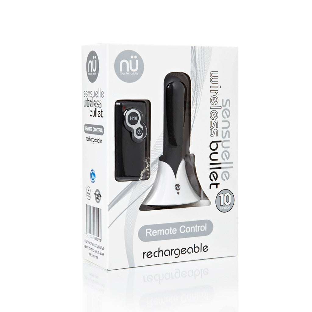 Sensuelle Remote Control Wireless Bullet Vibrator - Black Sensuelle Remote Control Wireless Bullet Vibrator - Black