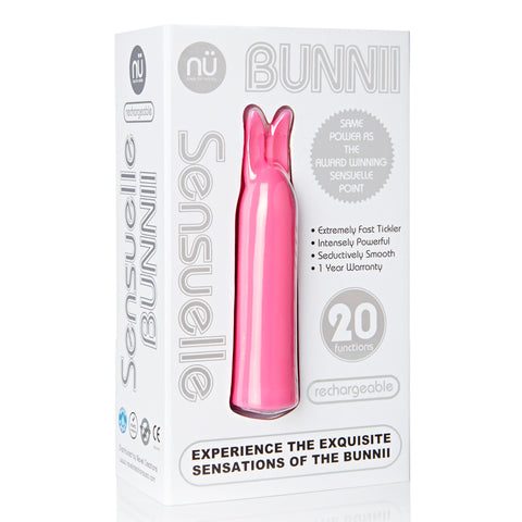 Sensuelle Bunnii 20 Function Rabbit Vibe Bullet Vibrator - Pink