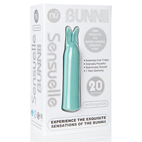 Sensuelle BunniI 20 Function Rabbit Vibe Bullet Vibrator - Tiffany Blue