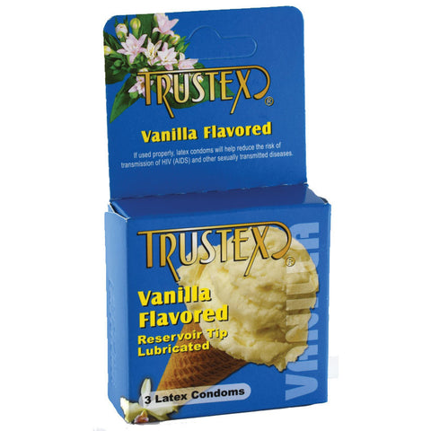 Trustex Flavored Latex Lubricated Condoms - Vanilla (3-Pack)