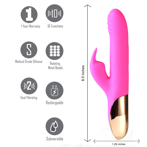 Dream USB Rechargeable 10/4 Function Rabbit Vibrator