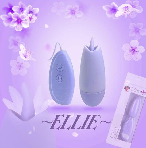 ELLIE 10-Function USB Rechargeable Wired Bullet Vibrator With Flickering Tongue