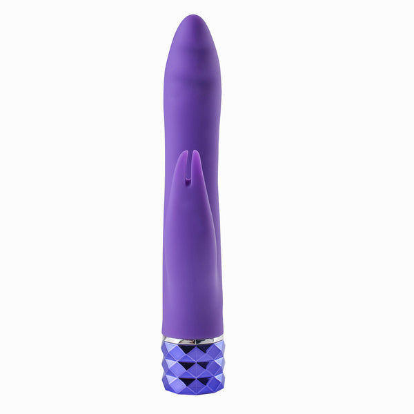 HAILEY Crystal Gems USB Rechargeable Silicone 10-Function G-Spot Vibrator Purple*