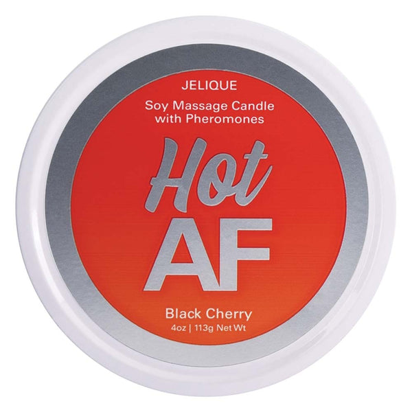 Jelique Soy Massage Candle With Pheromones Hot AF Black Cherry 4oz