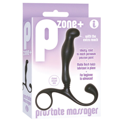 P-Zone Angled Tip Prostate Massager - Black