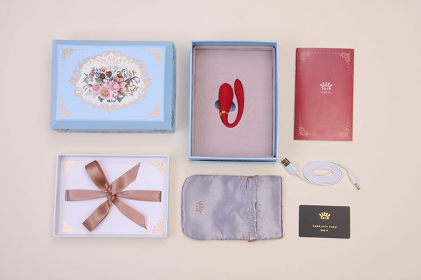 ZALO USA FanFan Couples Massager Bluetooth Bright Red