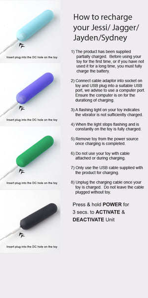 JESSI USB Rechargeable Super Charged Mini Bullet*