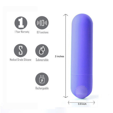 JESSI USB Rechargeable Super Charged Mini Bullet PURPLE*