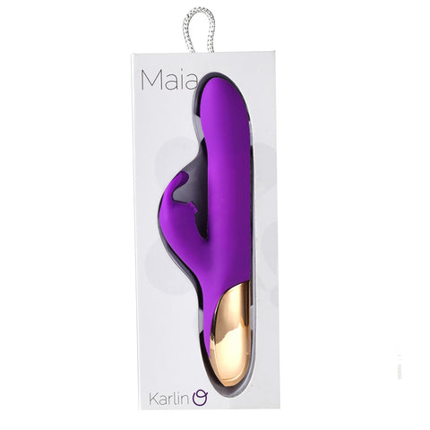 Maia Toys Karlin USB Rechargeable 10/4 Function Rabbit Vibrator PURPLE