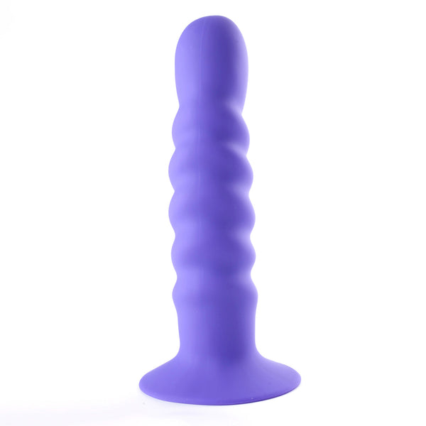 KENDALL Silicone Dong Swirled Satin Finish - NEON PURPLE Harness Compatible