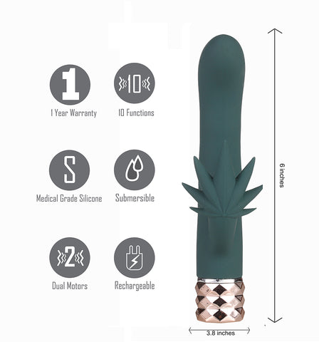 Maia Toys KUSHA Crystal Gems USB Rechargeable 10-Function G-SPOT VIBRATOR*