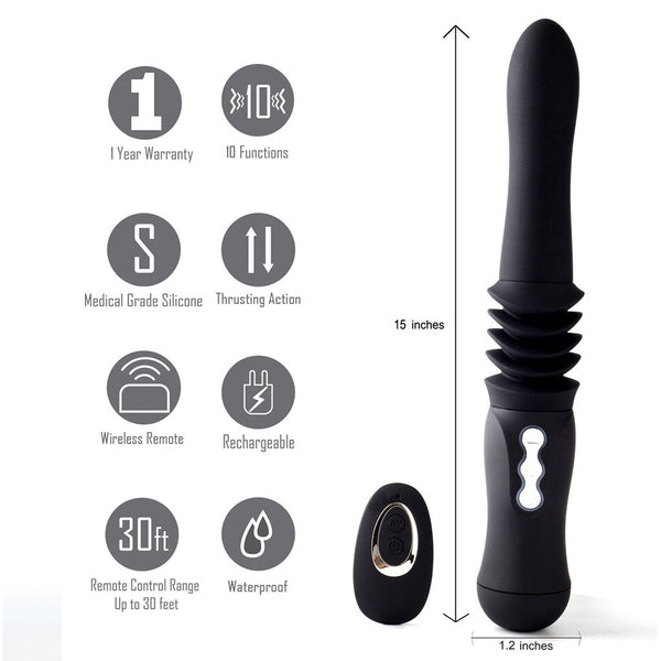 Maia Max Remote Control Rechargeable Thrusting Vibrator