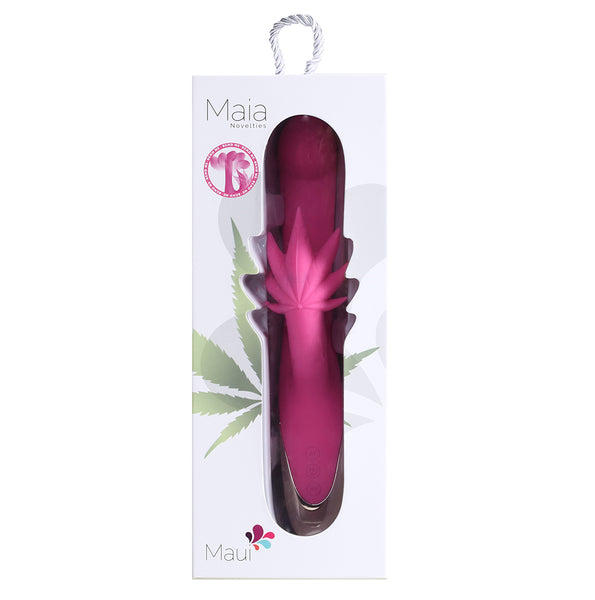 Maia Toys MAUI Rechargeable Dual Motor Bendeable G-Spot Hemp Leaf Vibrator