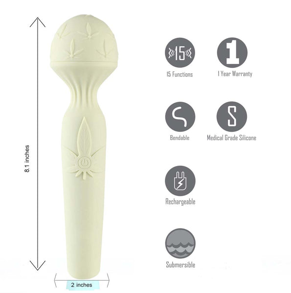 Maia Toys MARLIE 420 15-Function Silicone Rechargeable Vibrating Pleasure Wand