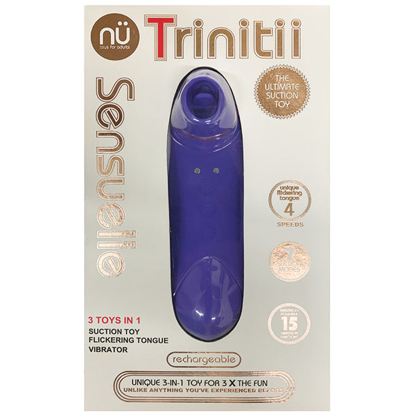 NU Sensuelle Trinitii Suction Flickering Tongue 3-in-1 Toy