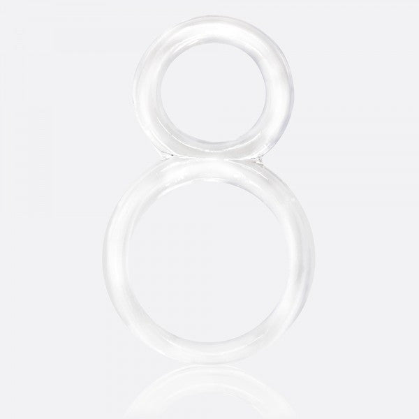 Screaming O Ofinity Silicone Double Penis Cock Ring - Clear