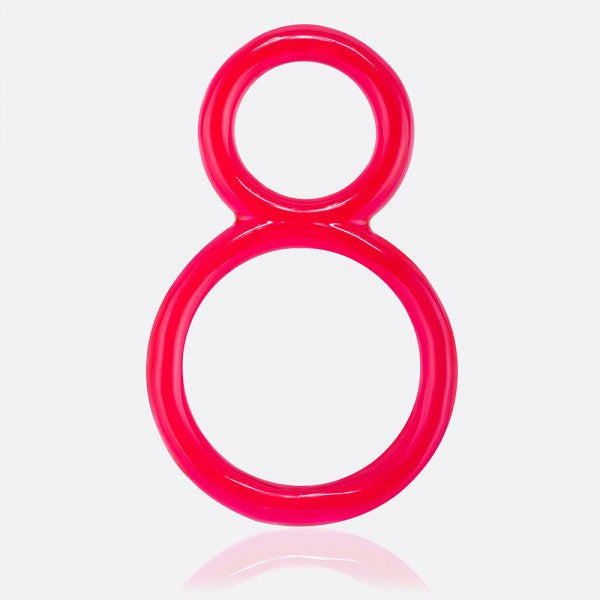 Screaming O Ofinity Silicone Double Penis Cock Ring - Red