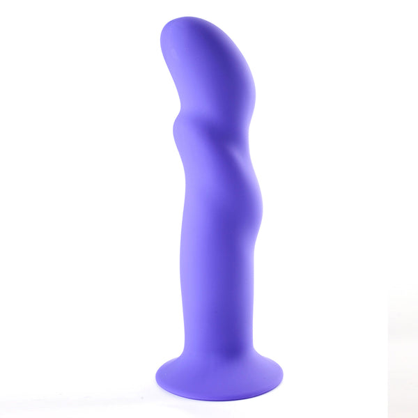 RILEY Silicone Swirled Dong - PURPLE Harness Compatible