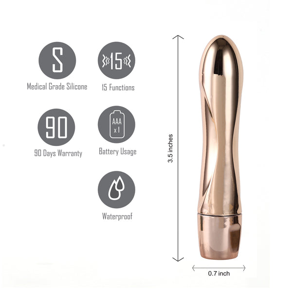 ROSE Metalic 15-Function Mini Bullet
