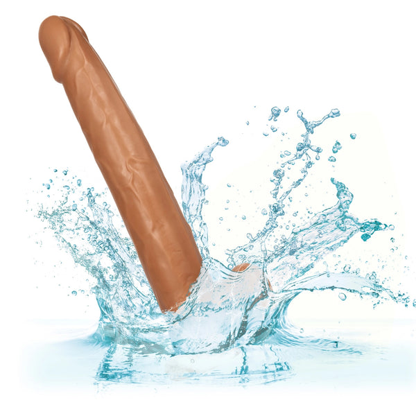 Size Queen 12 Inch Realistic Suction Cup Dildo Dong BROWN by Cal Exotics