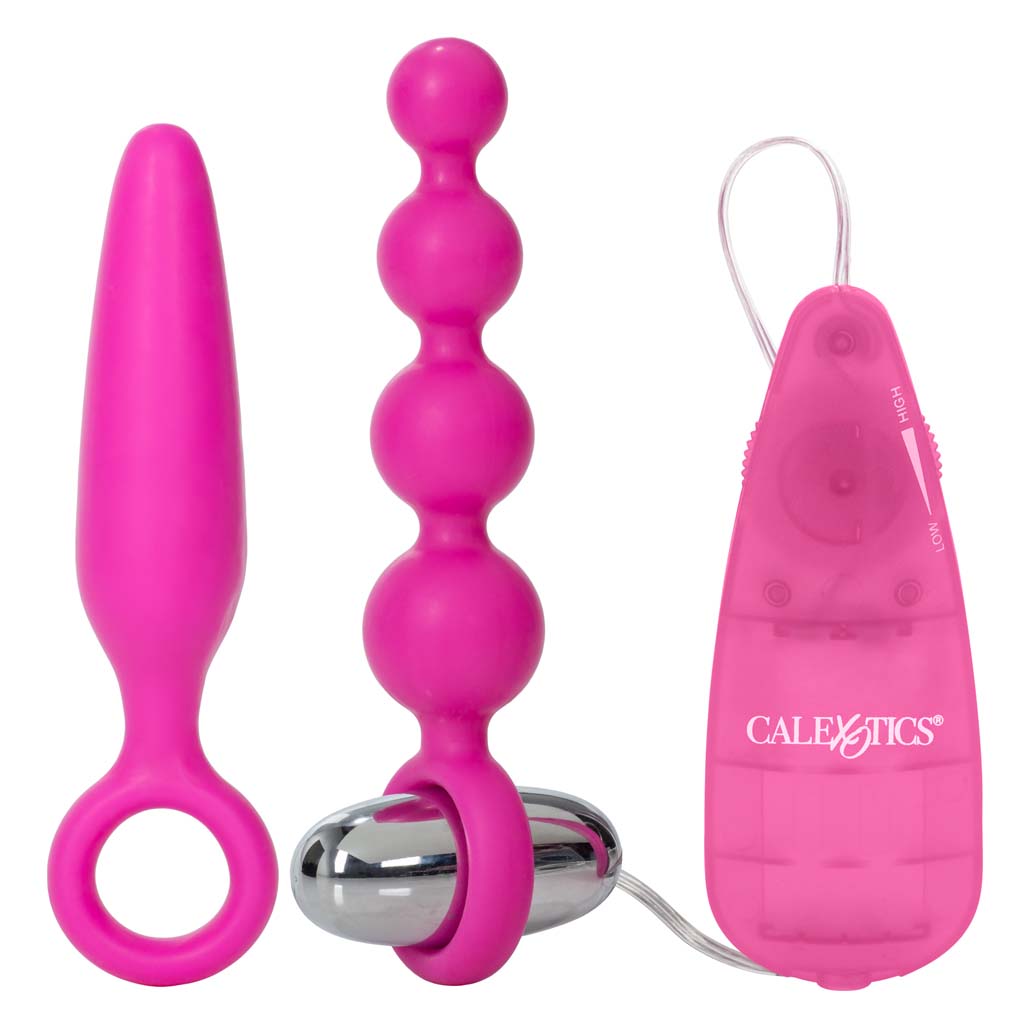 Booty Call Booty Vibro Vibrating Bullet Vibrator Anal Plug Bead Kit* Booty Call Booty Vibro Vibrating Bullet Vibrator Anal Plug Bead Kit*