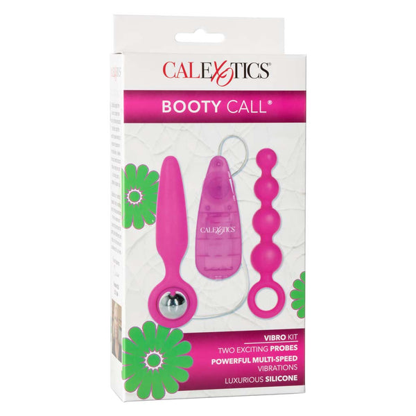 Booty Call Booty Vibro Vibrating Bullet Vibrator Anal Plug Bead Kit*