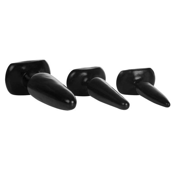 CalExotics Anal Sex Trainer Set Of 3 Butt Plugs - Black*