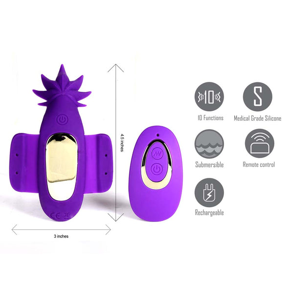Maia Toys SATIVA 10-Function Remote Control Panty Vibrator Purple