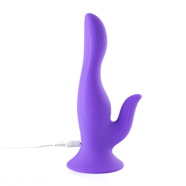 VIVIAN USB Rechargeable Dual Vibrating Dong 10 Functions - NEON PURPLE