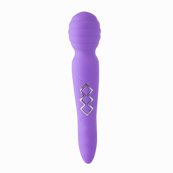 ZOE Twisty USB Rechargeable Dual Vibrating Pleasure Wand PURPLE