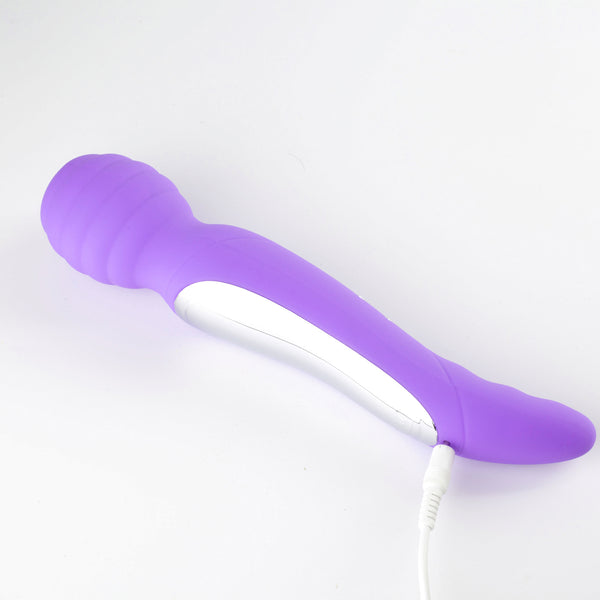 ZOE Twisty USB Rechargeable Dual Vibrating Pleasure Wand PURPLE