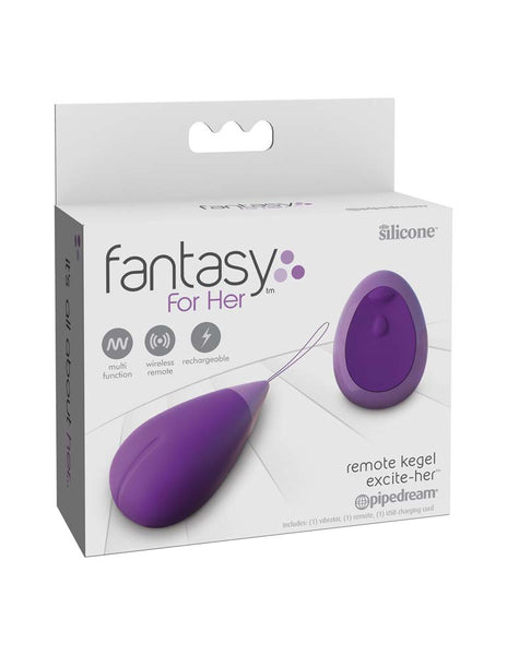 Fantasy For Her Remote Kegel Excite Her Purple Rechargeable