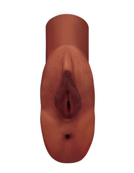 PDX Plus Perfect Pussy Double Stroker BROWN Male Masturbator