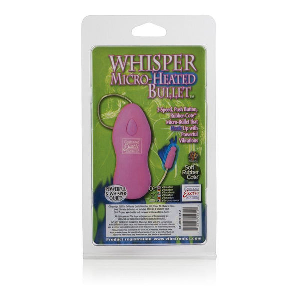 Whisper Micro Heated Bullet Pink Back Package