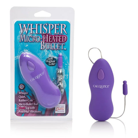 Whisper Micro Heated Bullet Vibrator Purple Clam