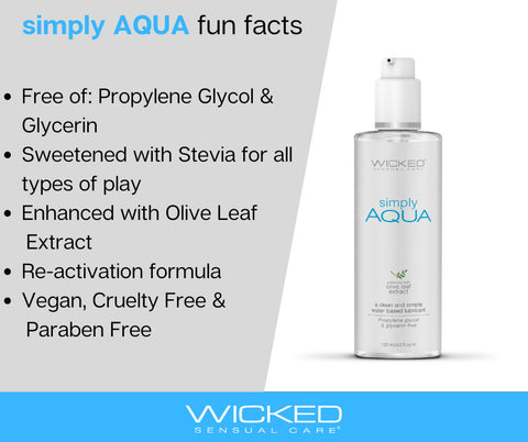 Wicked Simply Aqua Water Based Lubricant